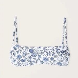Abercrombie blue floral bikini top